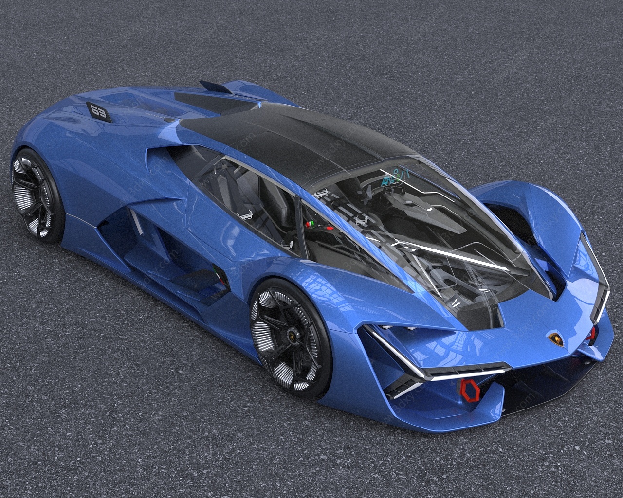 兰博基尼概念跑车汽车3D模型