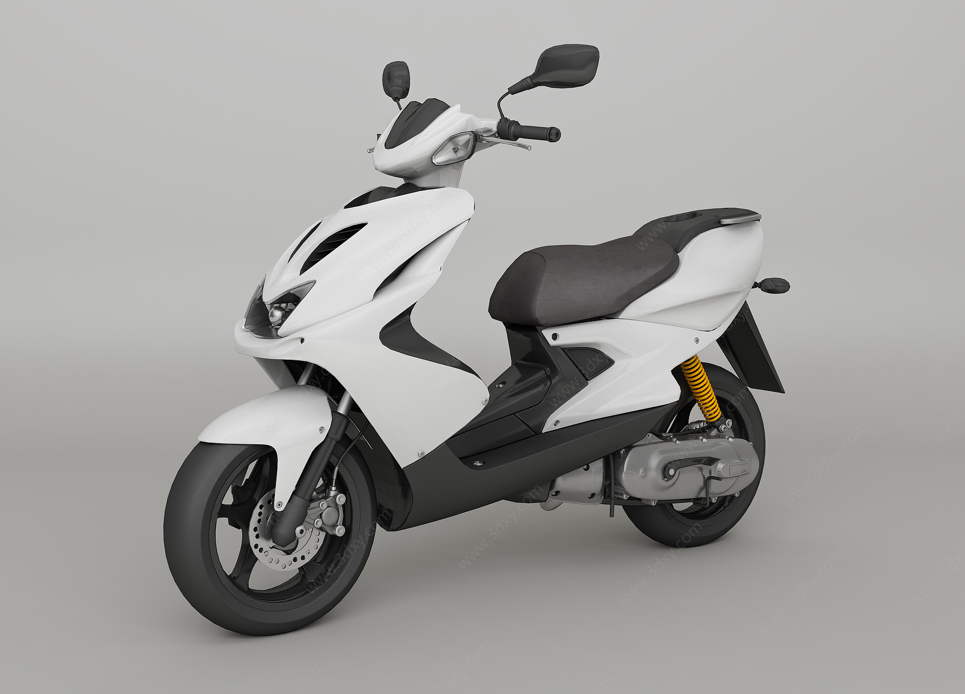 踏板摩托车3D模型