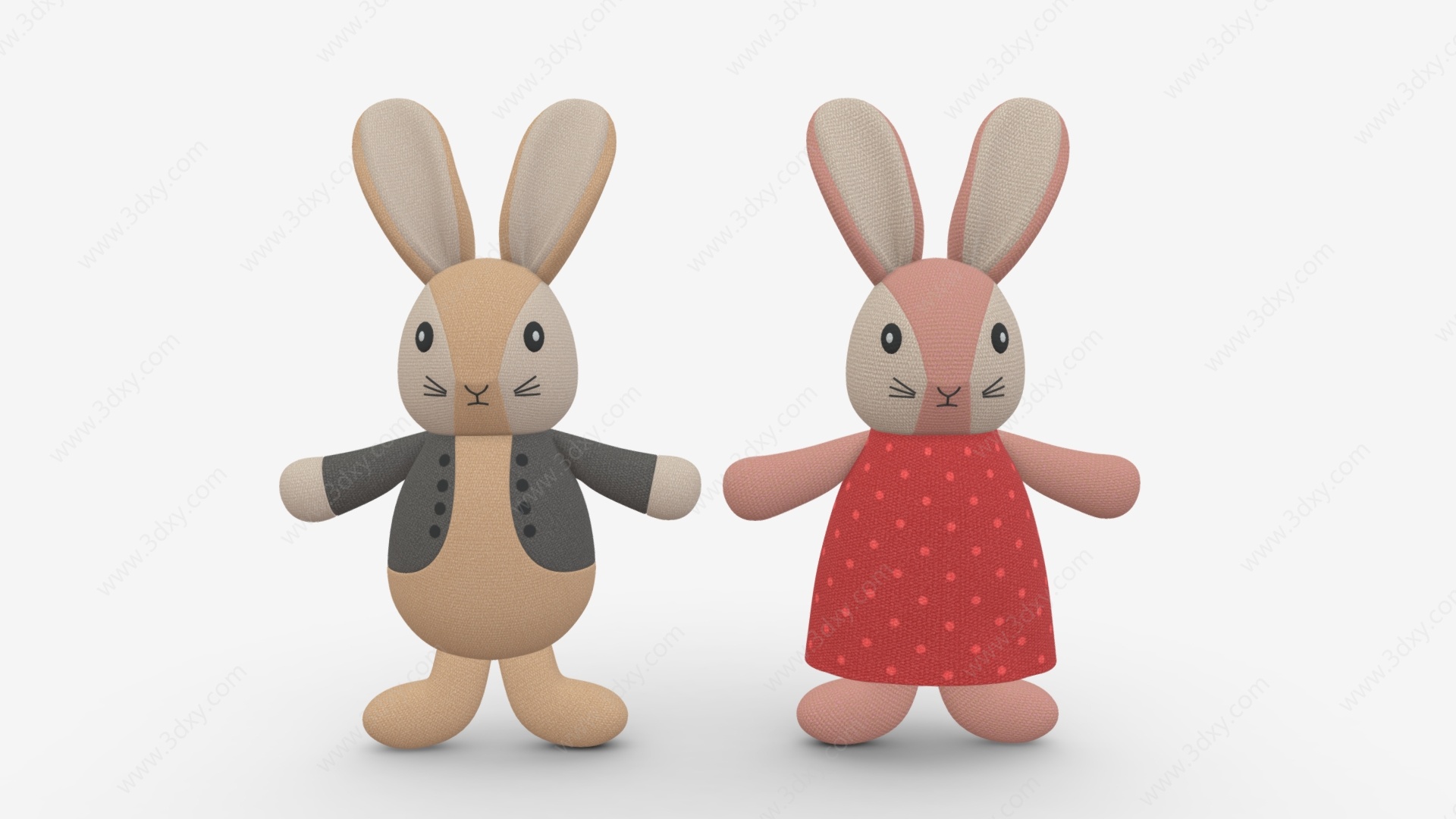 3D兔子玩偶3D模型
