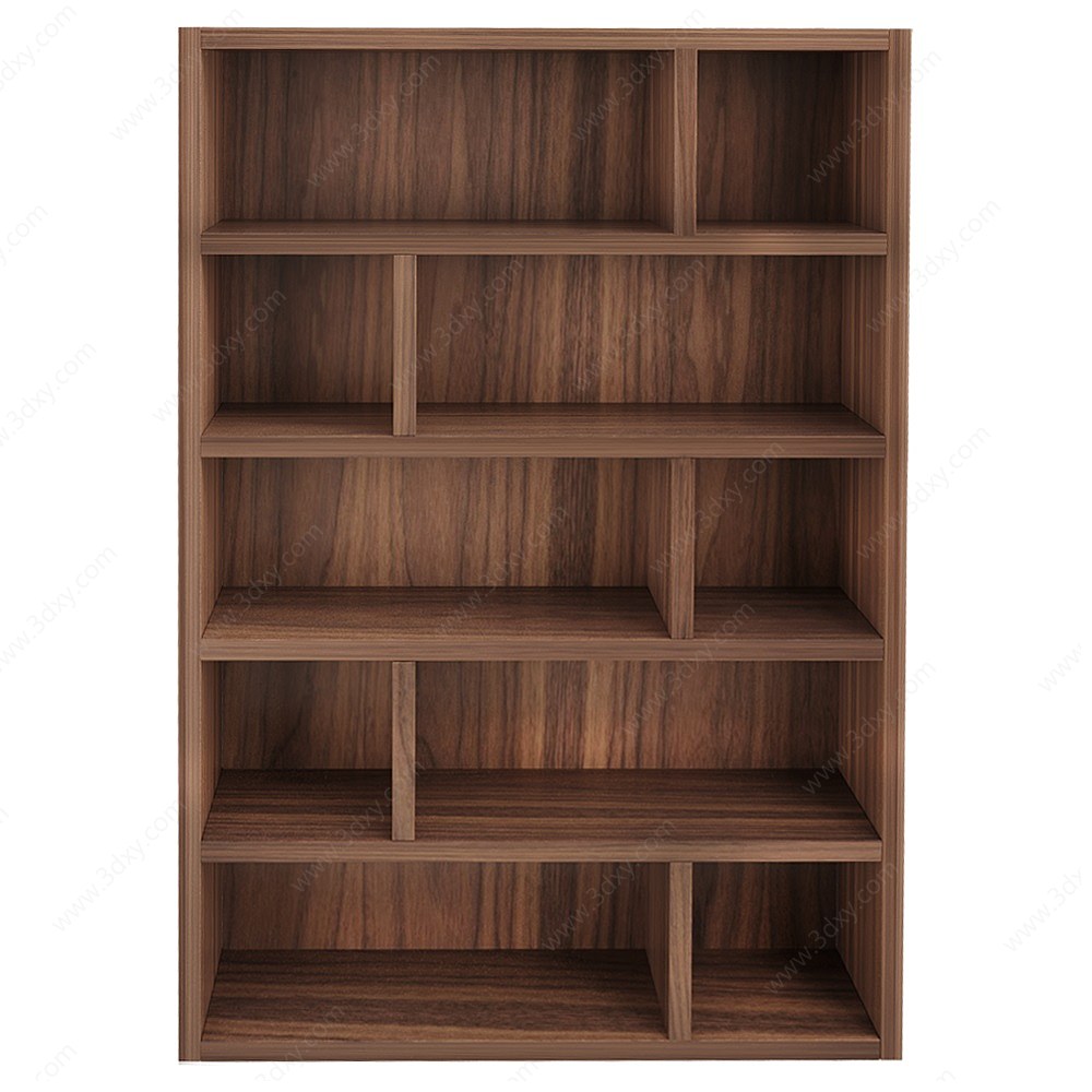 Bookcase现代实木书柜3D模型