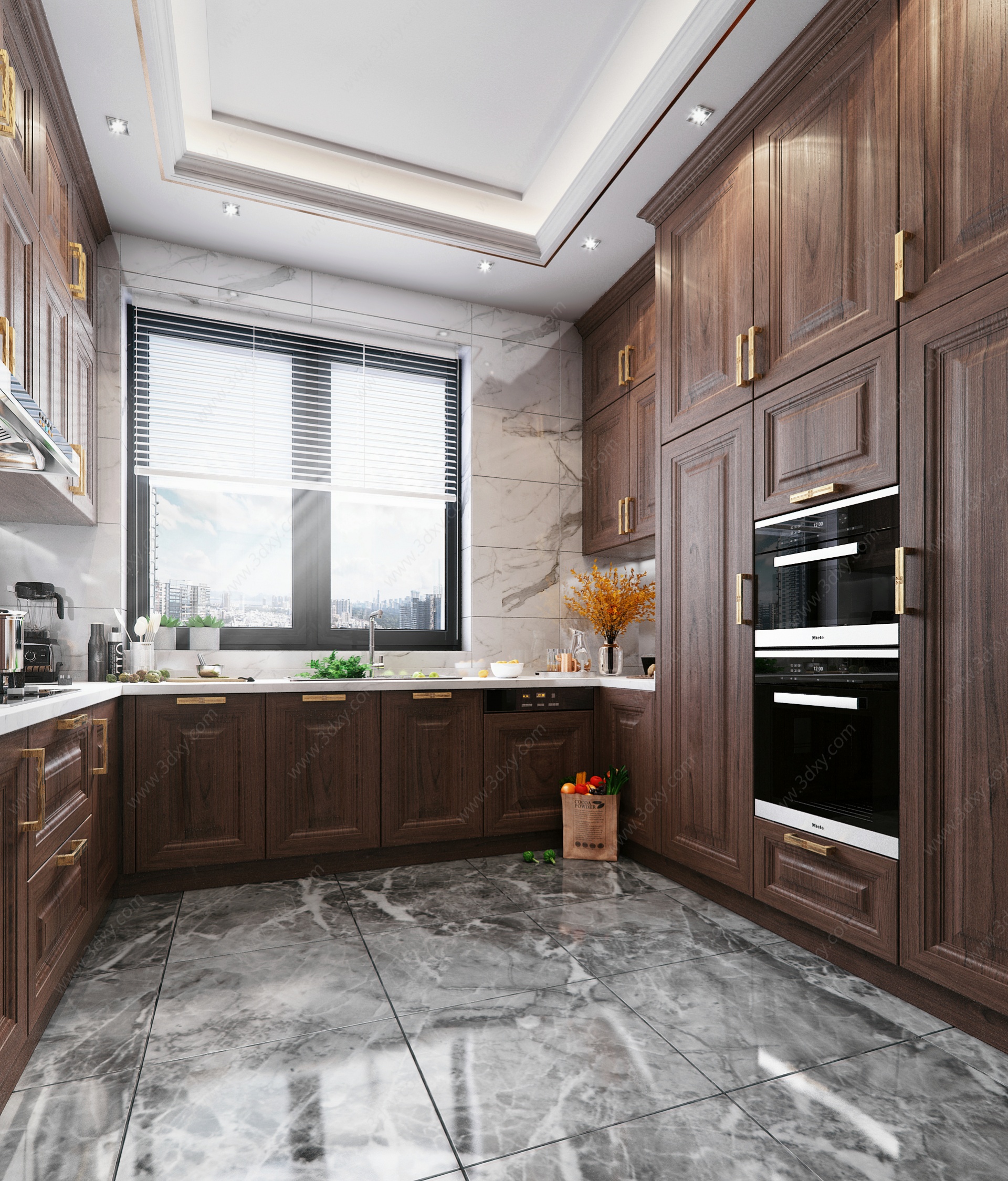 新中式风格厨房3D模型
