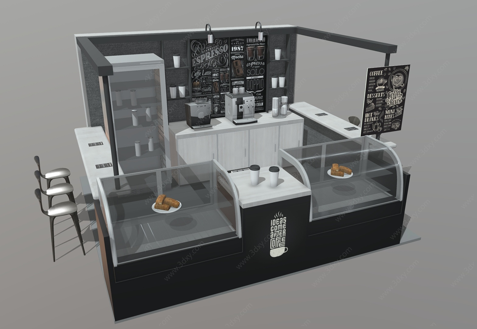 咖啡吧咖啡馆咖啡店3D模型