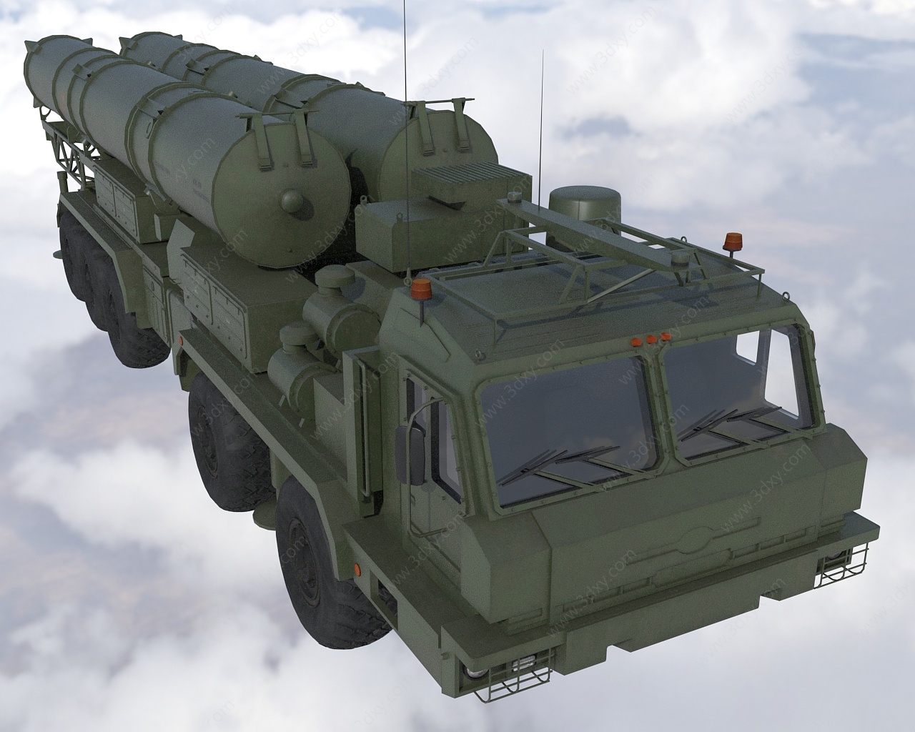 俄罗斯S500防空导弹车3D模型
