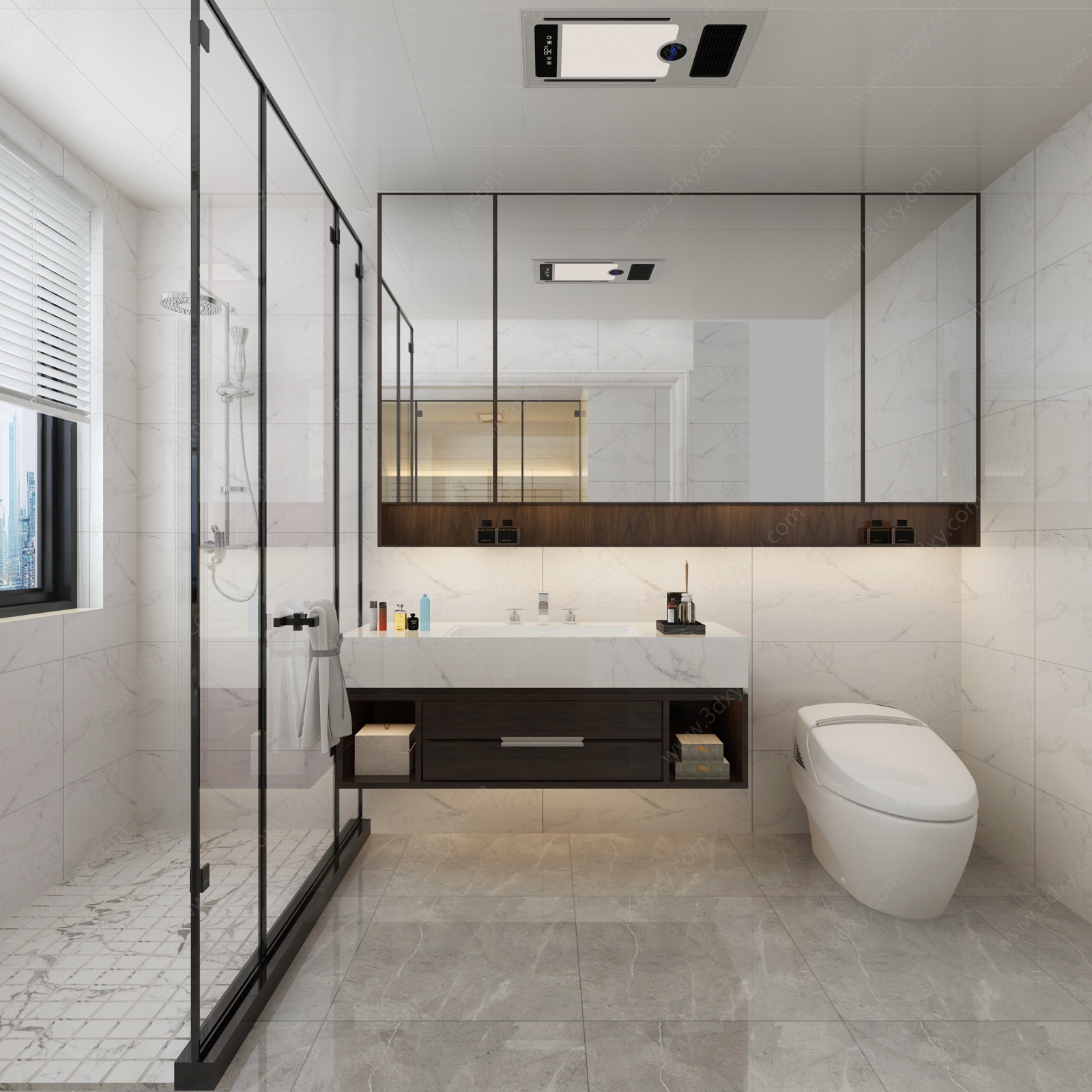 卫生间镜子浴室柜3D模型