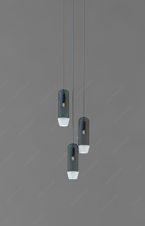 金属吊灯组合3D模型