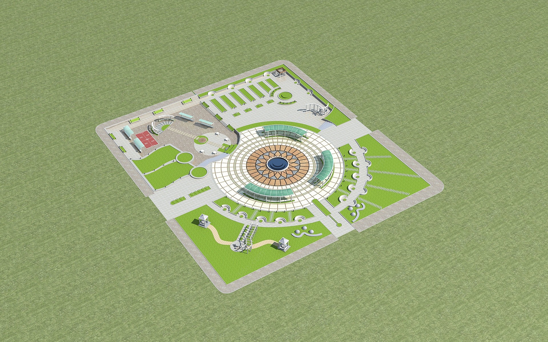 广场景观3D模型