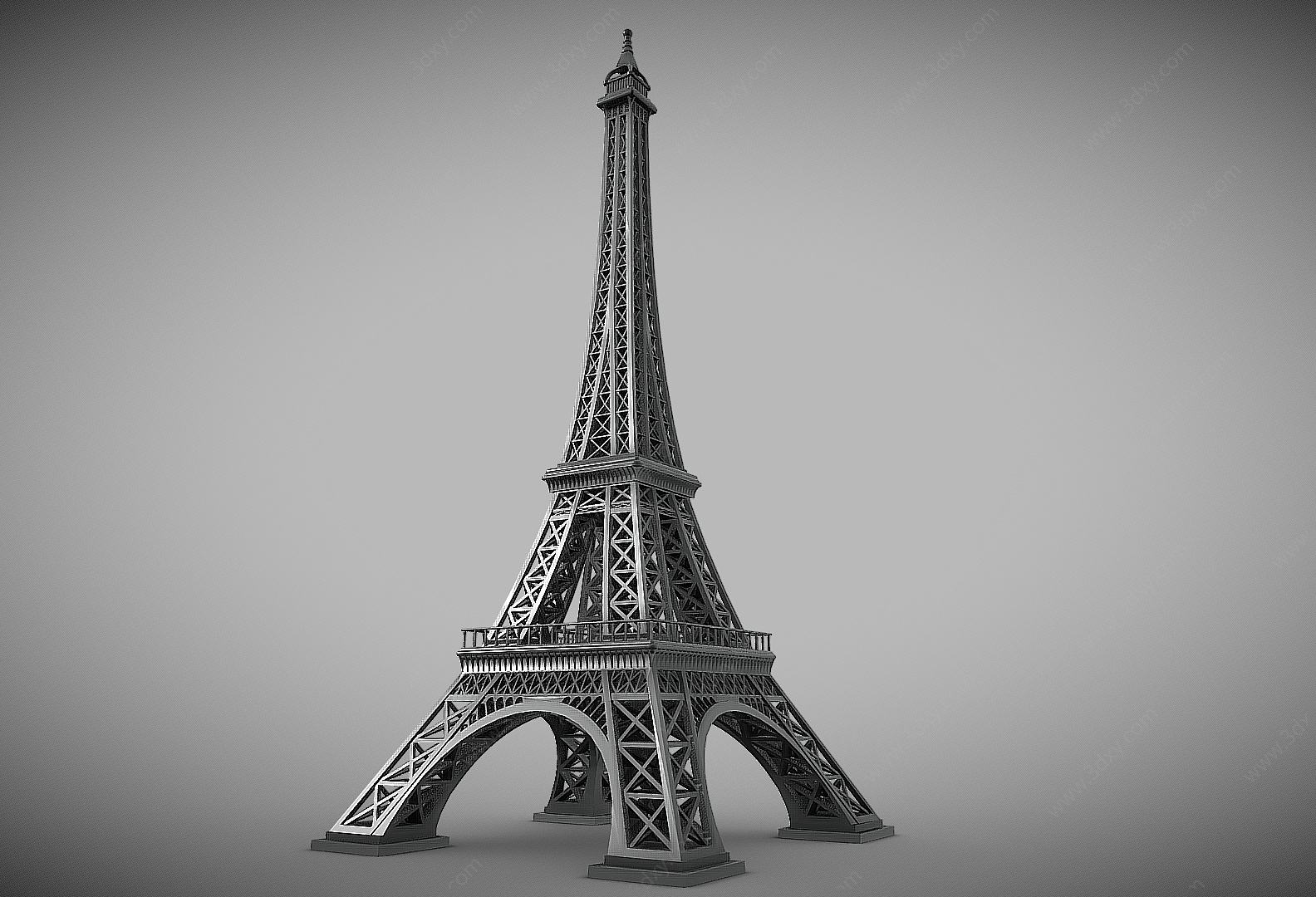 法国巴黎铁塔地标建筑3D模型