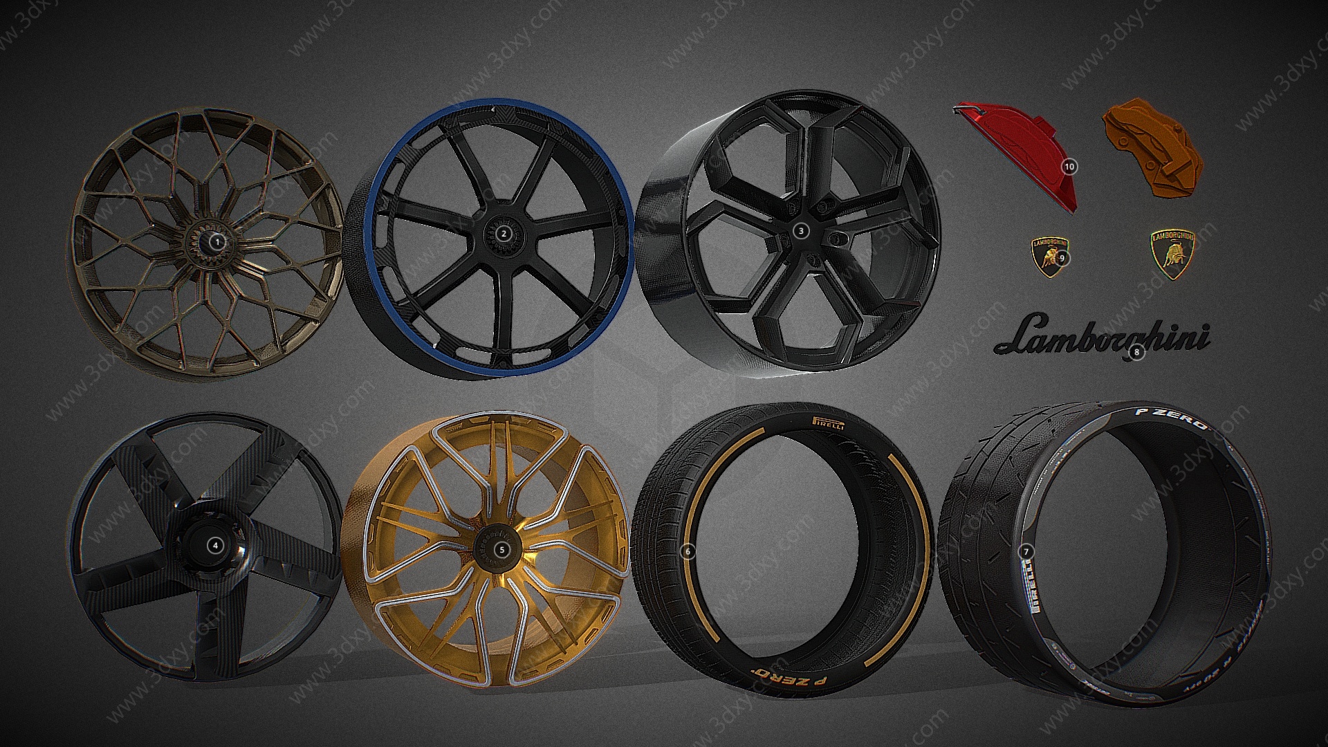 汽车轮胎轮胎配件3D模型