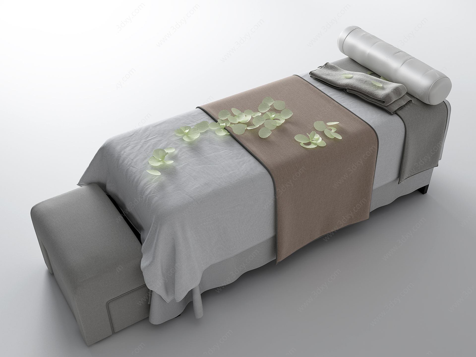 新中式风格按摩床3D模型