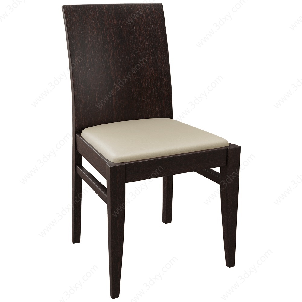 美式休闲餐椅3D模型