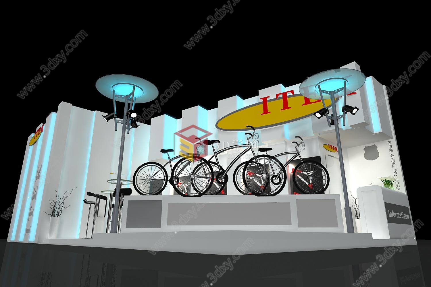 ITEK 自行车展台3D模型