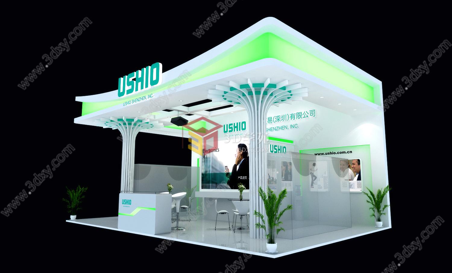 USHIO贸易展台3D模型