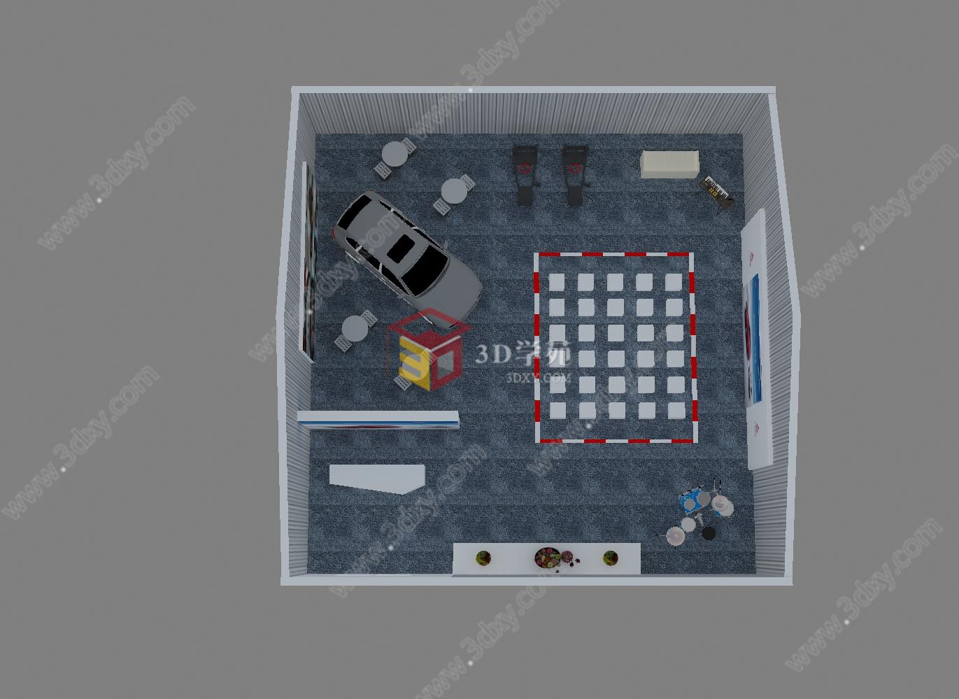 汽车主题活动篷房规划3D模型