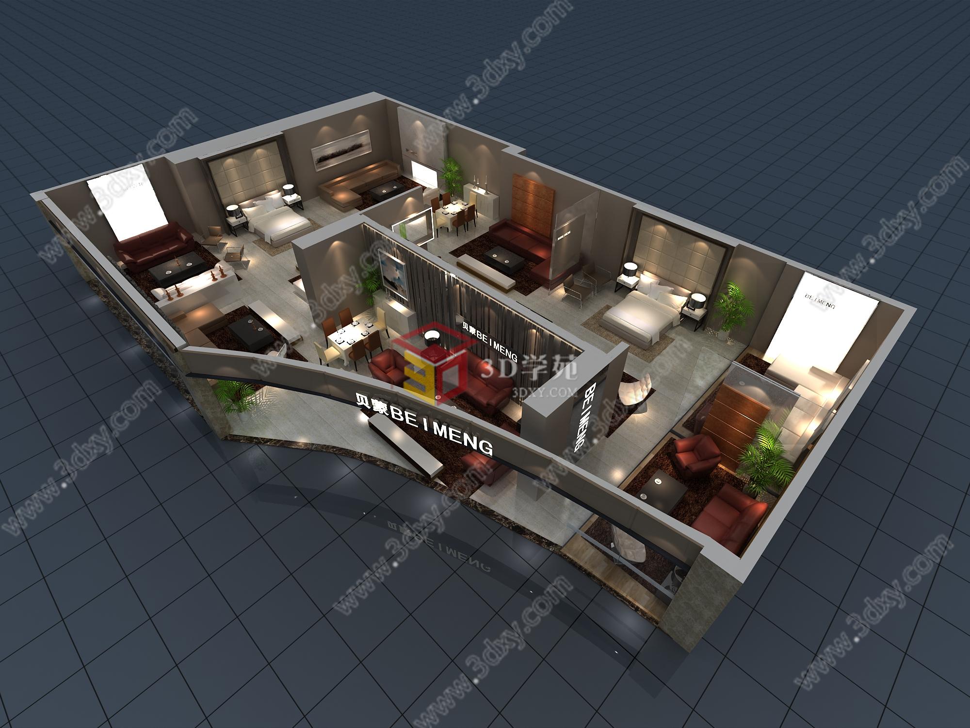 现代家具展厅3D模型