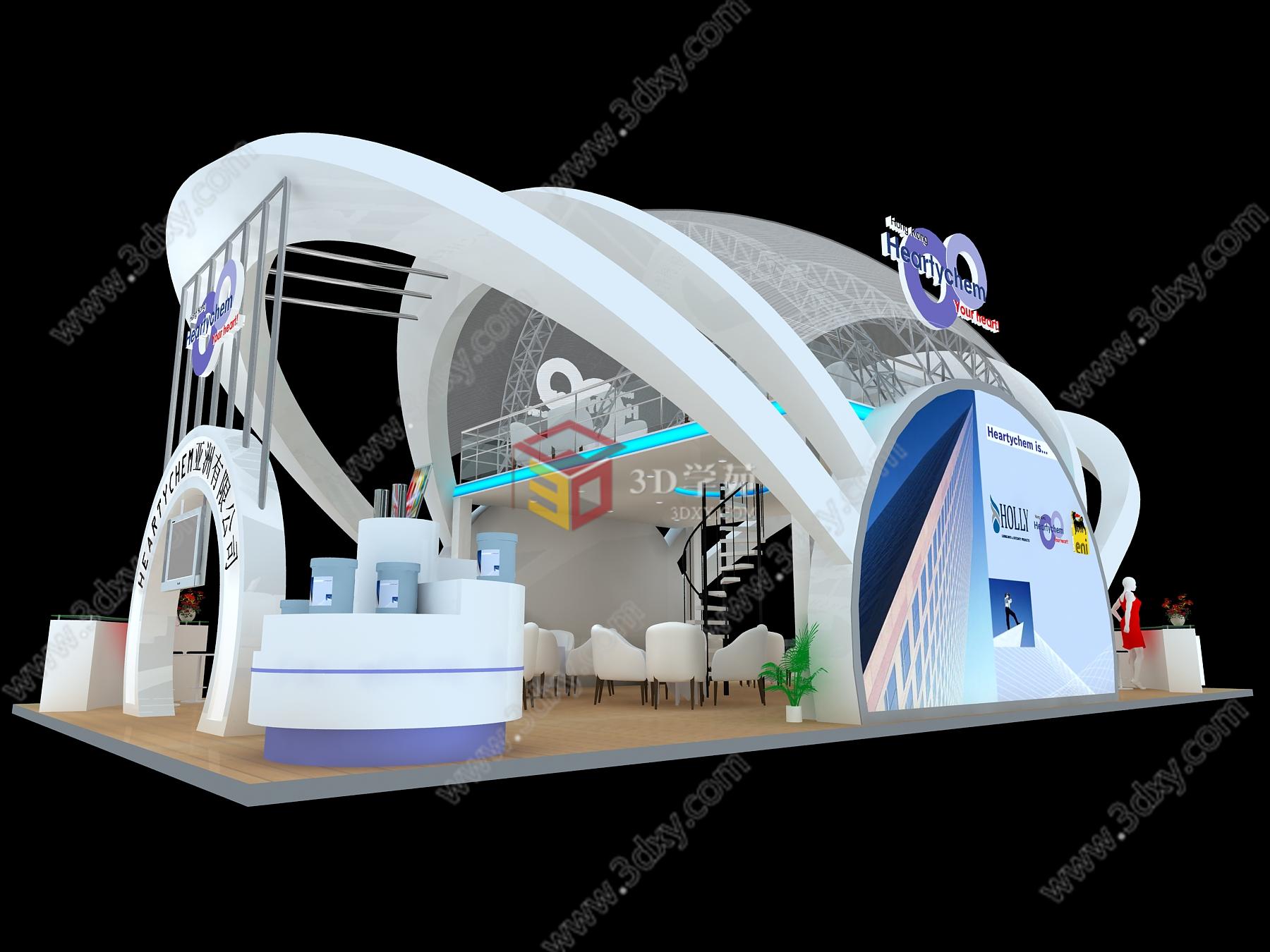 科技公司展厅3D模型