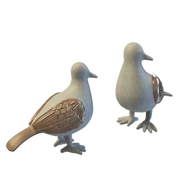 鸽子摆件3D模型