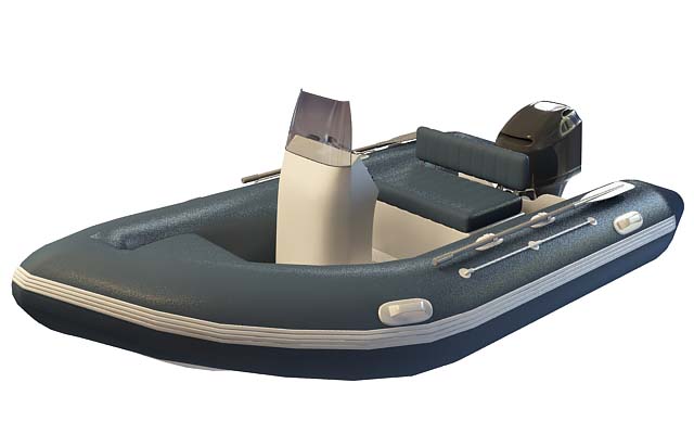 充气皮划艇3D模型