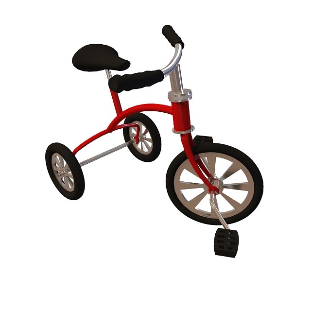 三轮自行车3D模型