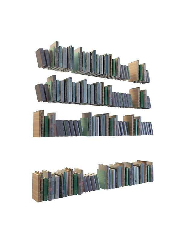 图书馆书籍3D模型