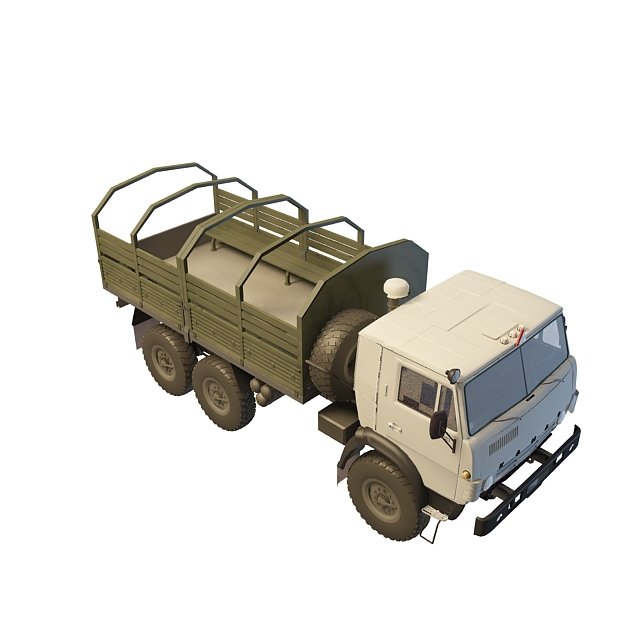 军队运兵卡车3D模型