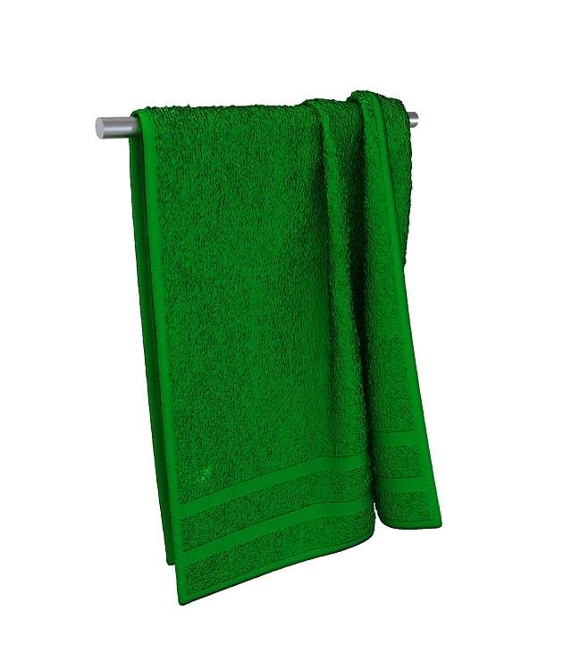 卫生间绿色毛巾3D模型