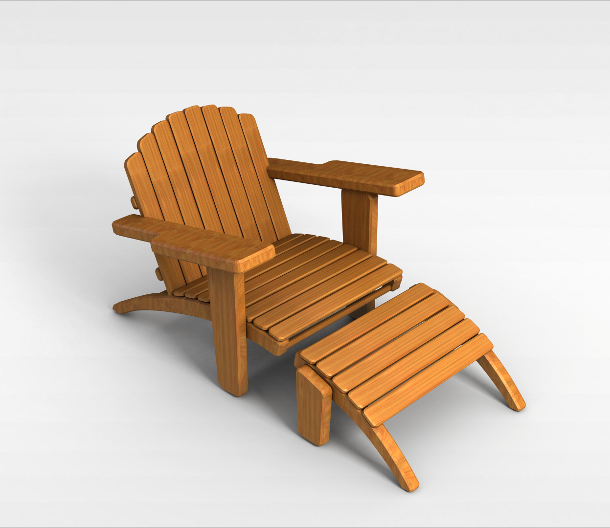 户外休闲椅躺椅3D模型