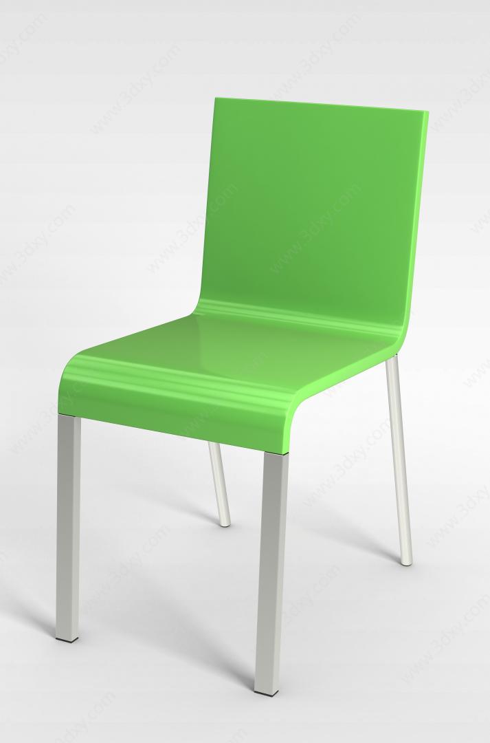 现代绿色椅子3d模型下载