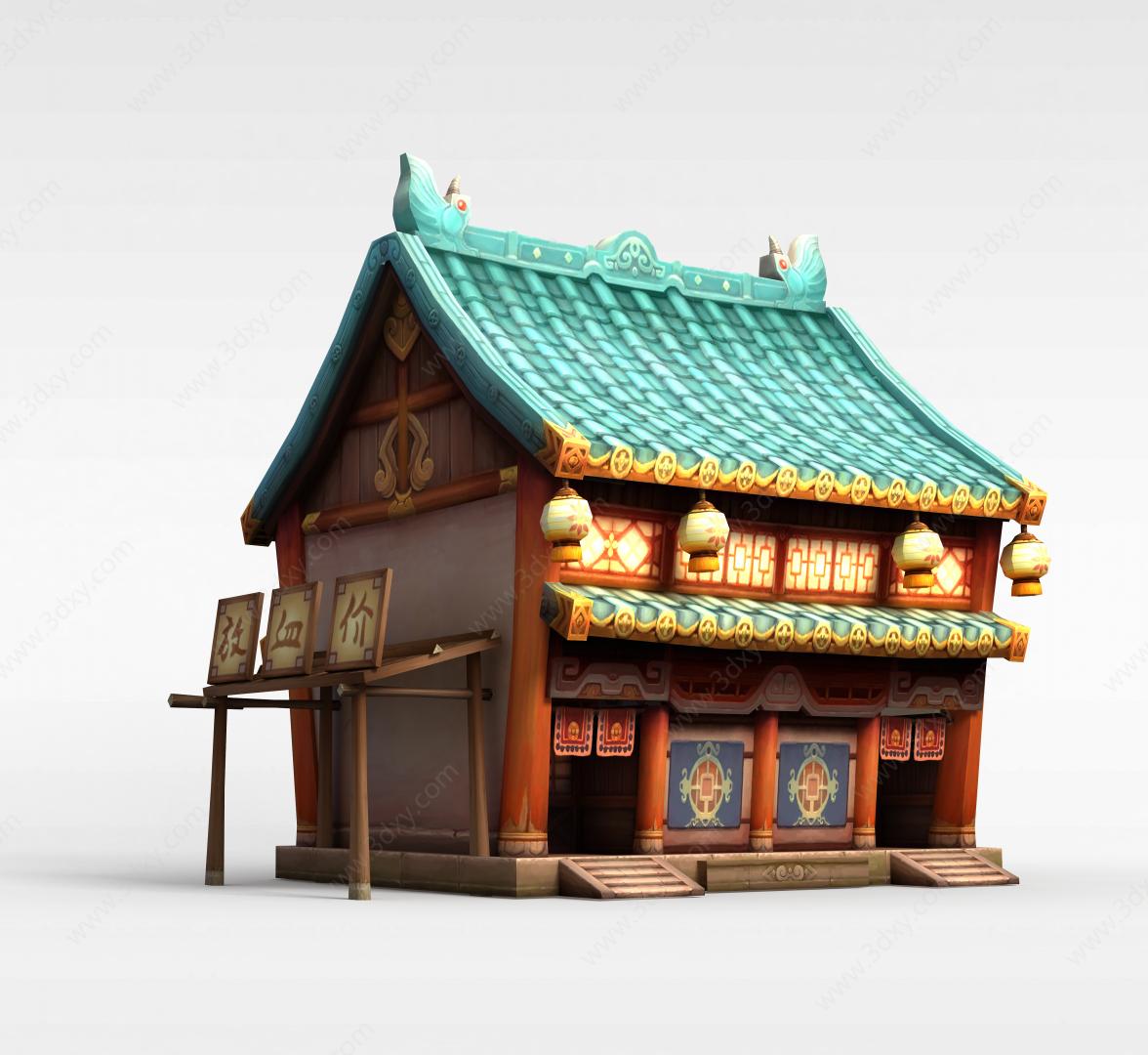 3d游戏场景房屋建筑模型