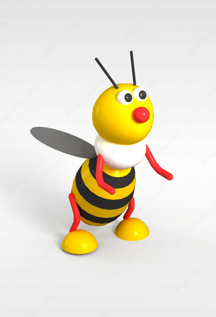儿童玩具玩偶蜜蜂3d模型