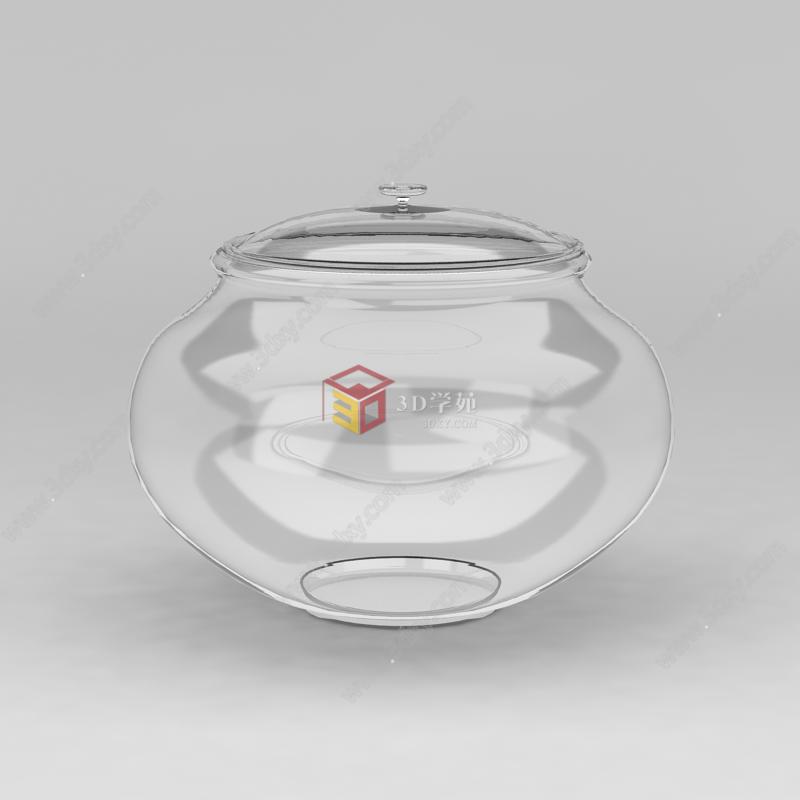 3d透明玻璃坛子模型