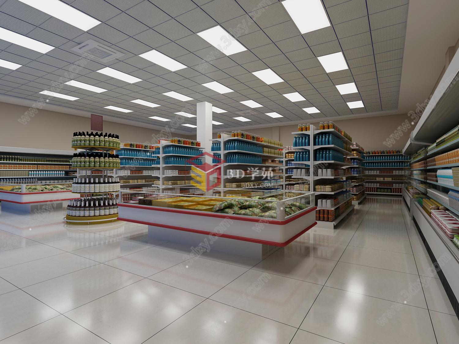 超市3D模型