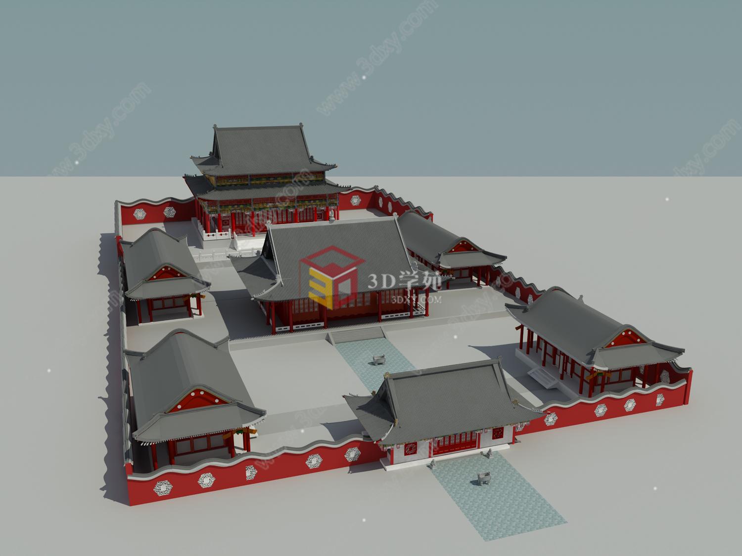 古代寺庙3D模型