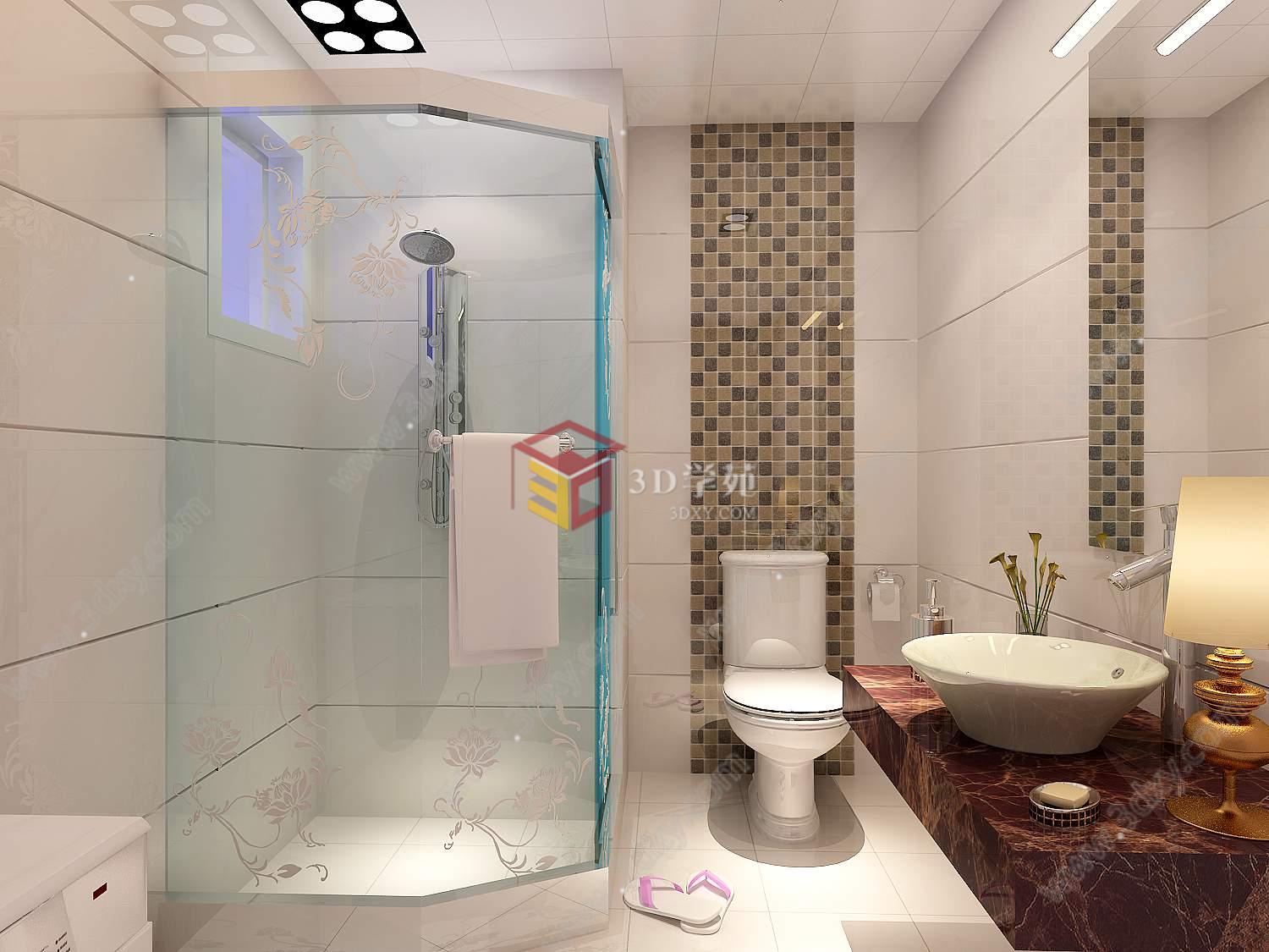 卫生间淋浴3D模型
