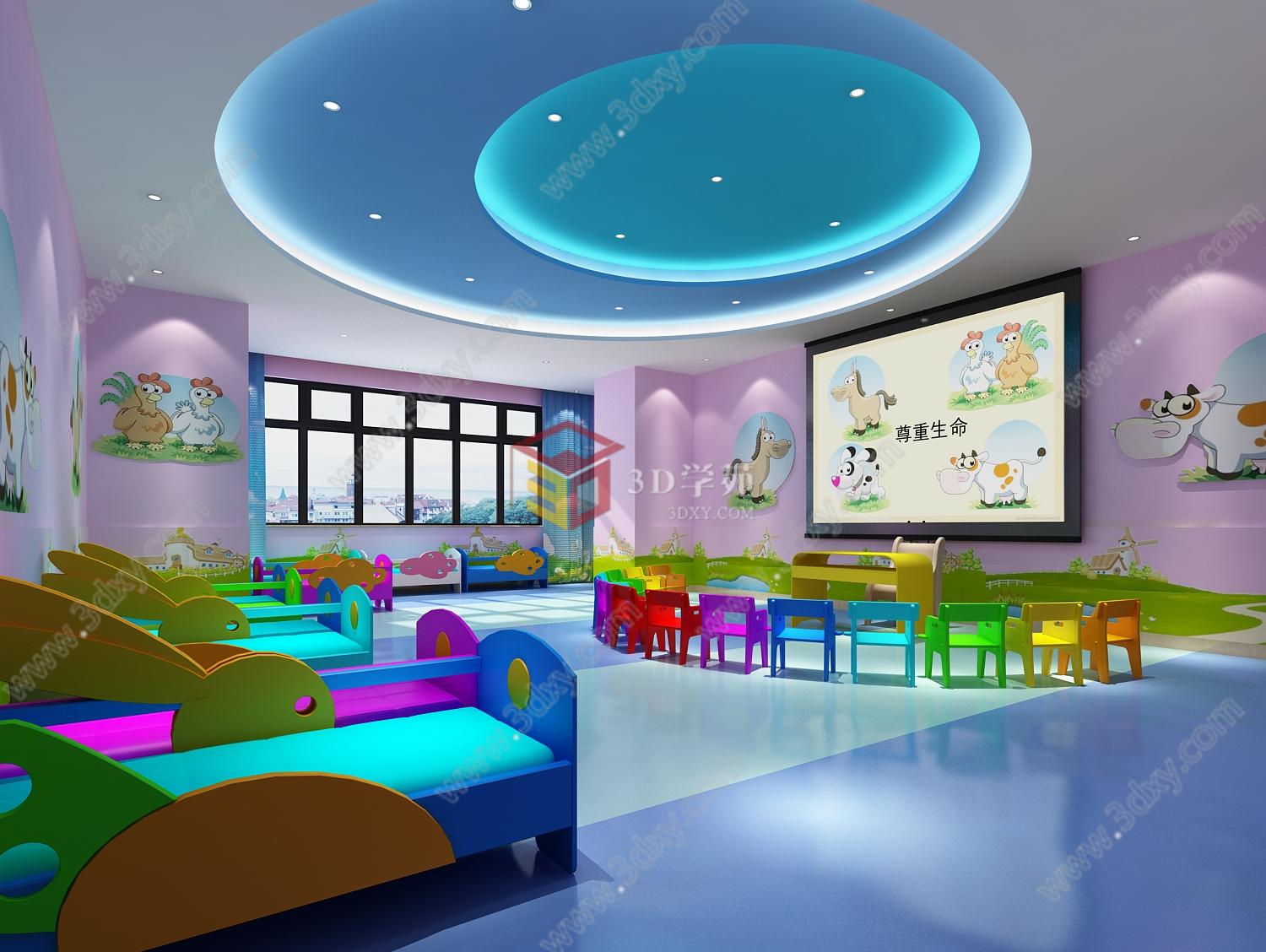 幼儿园休息室3D模型