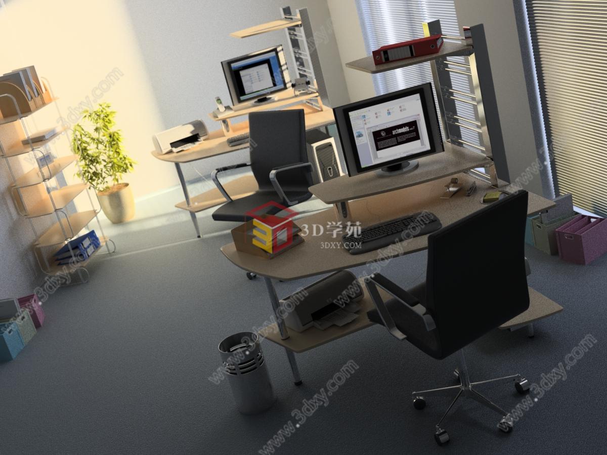 办公室公司整体3D模型