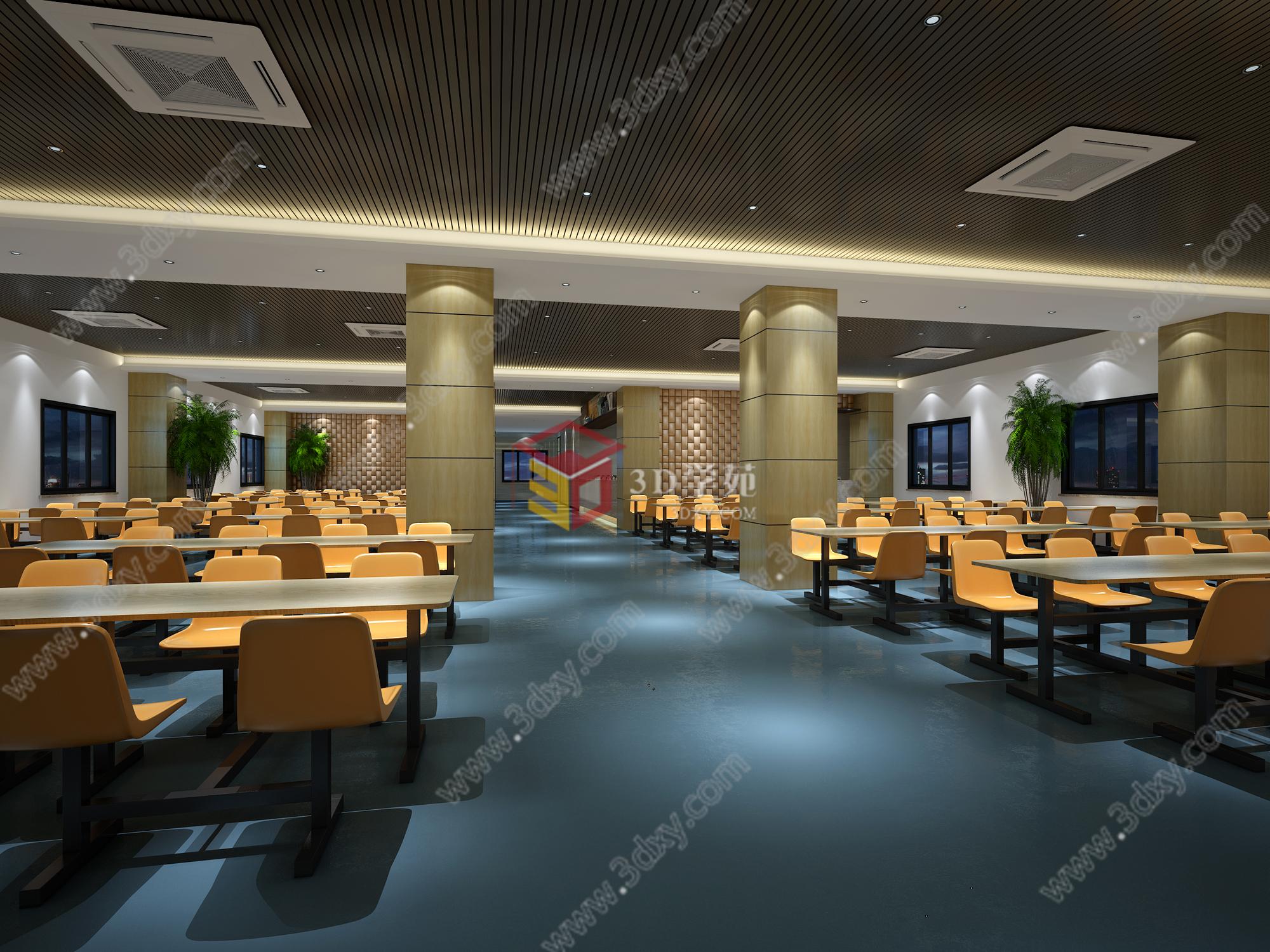 餐厅食堂3D模型