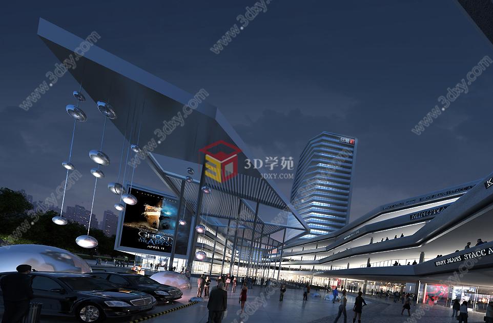 大型商场建筑3D模型