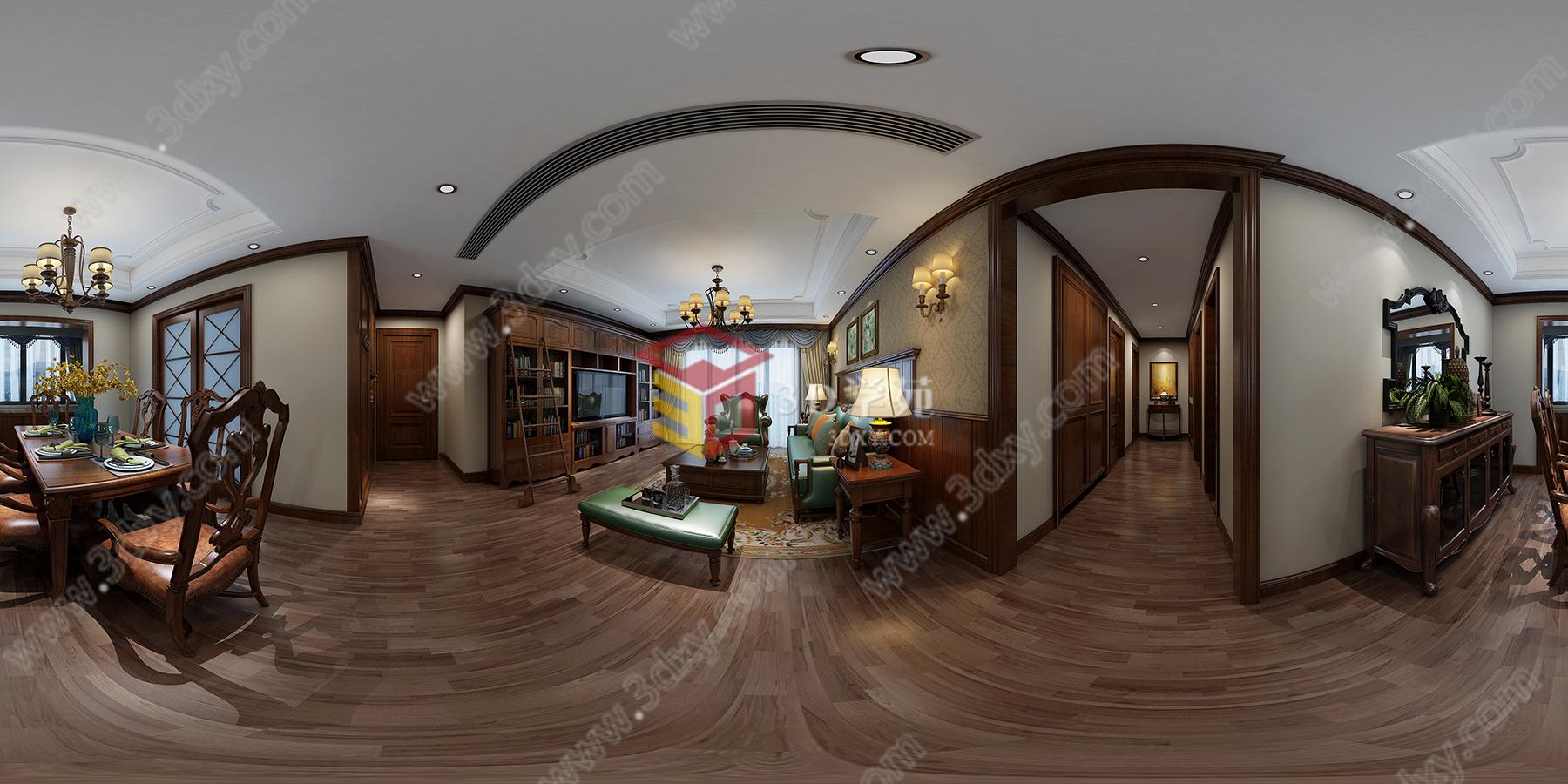 客厅全景3D模型