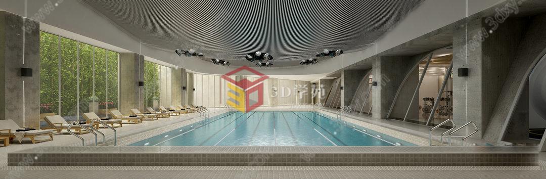 游泳馆3D模型