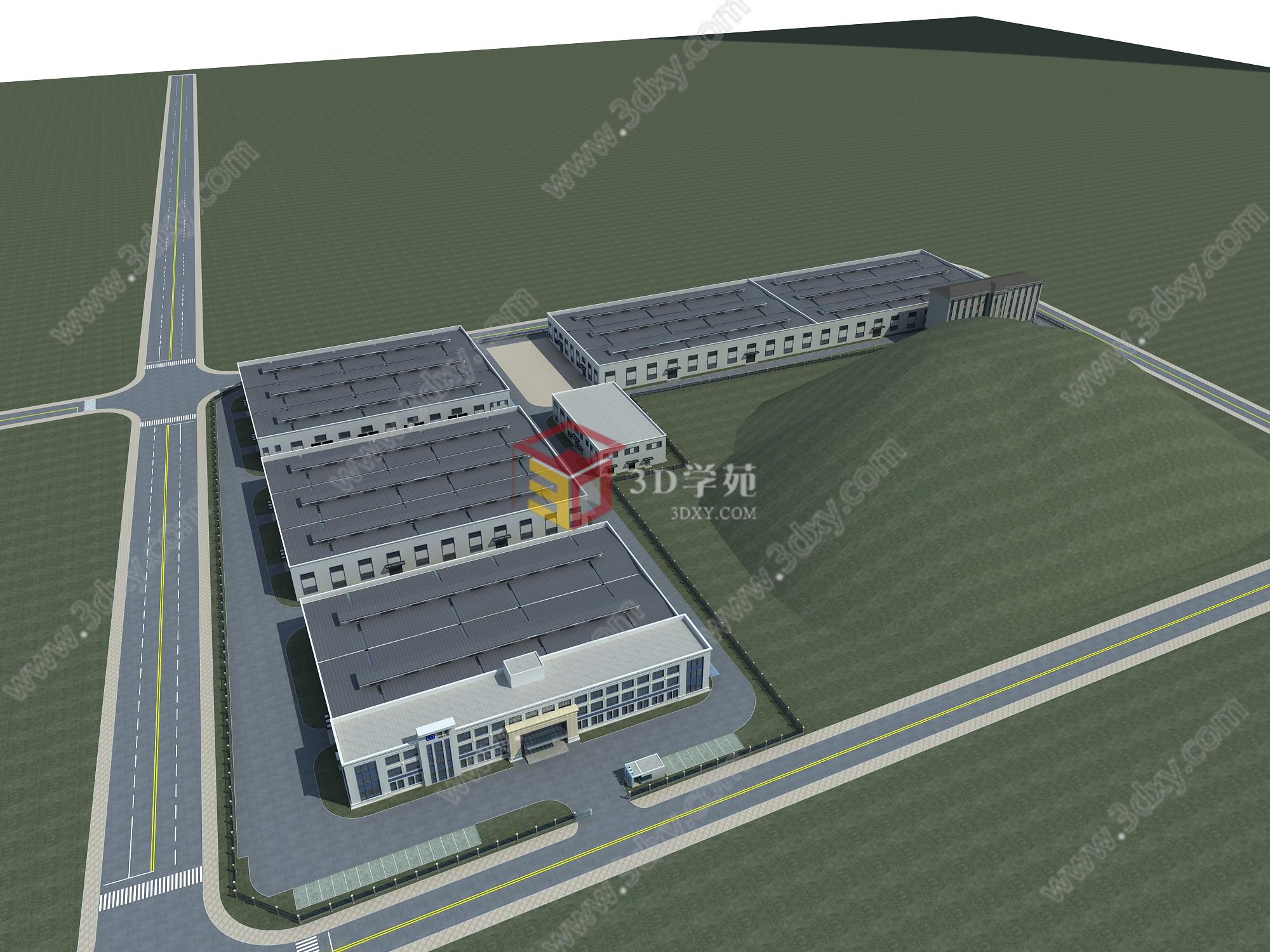 厂房厂区3D模型