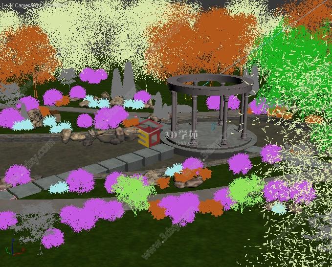 园林别墅公园小院子3D模型