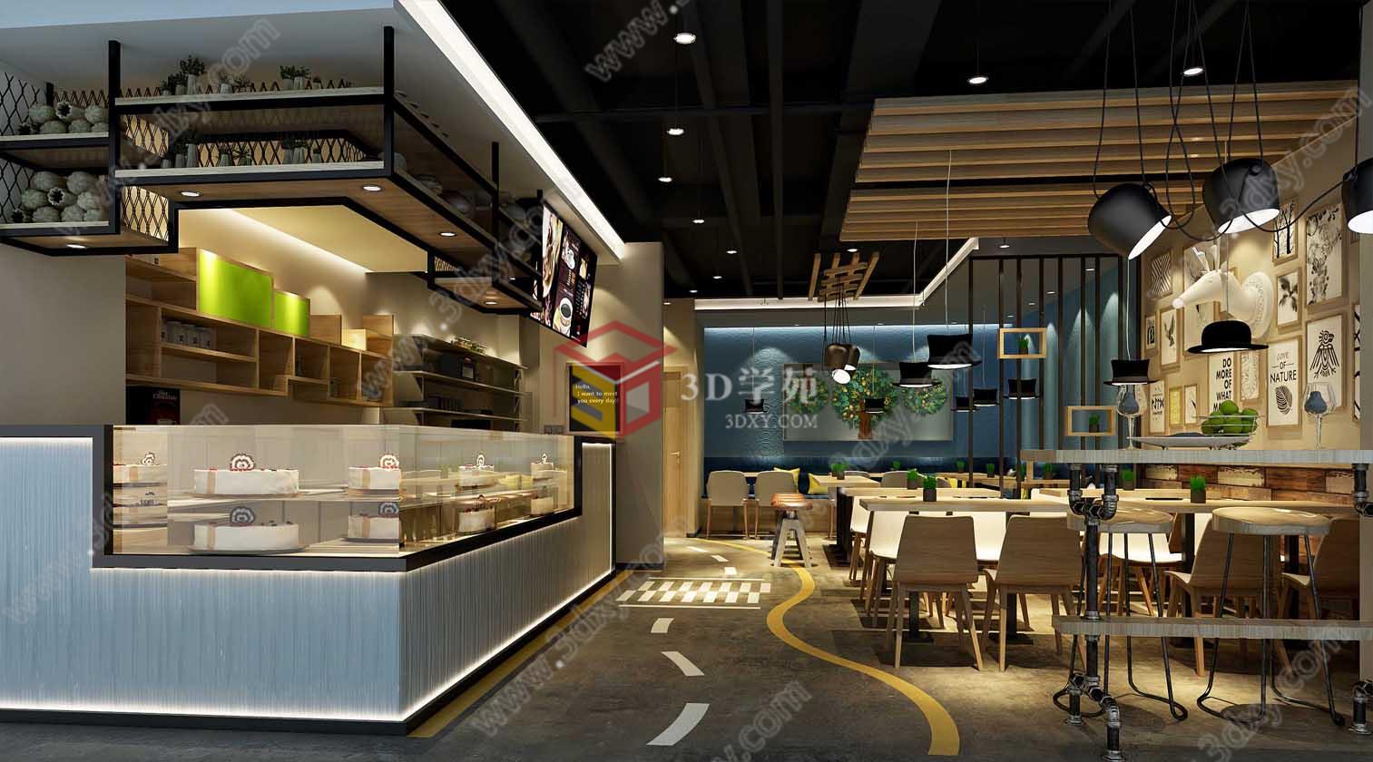 咖啡厅3D模型