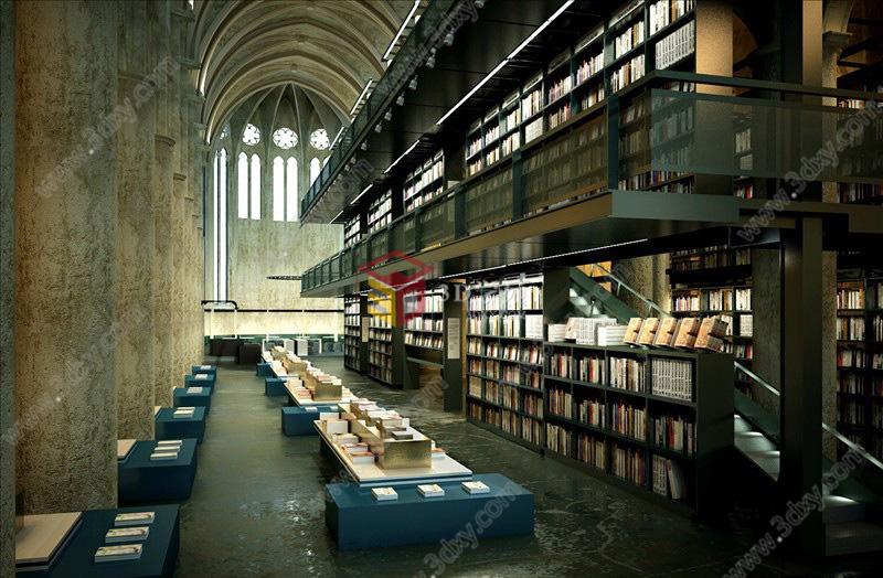 图书馆阅览室3D模型