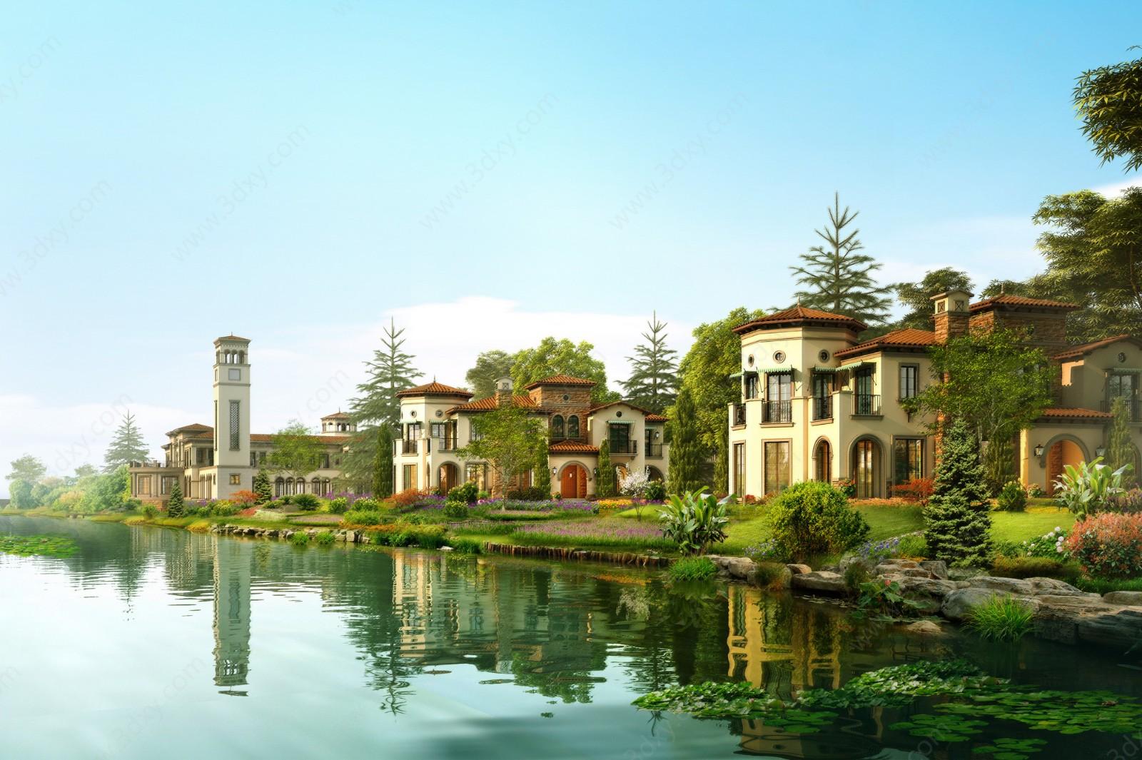 水景别墅3D模型