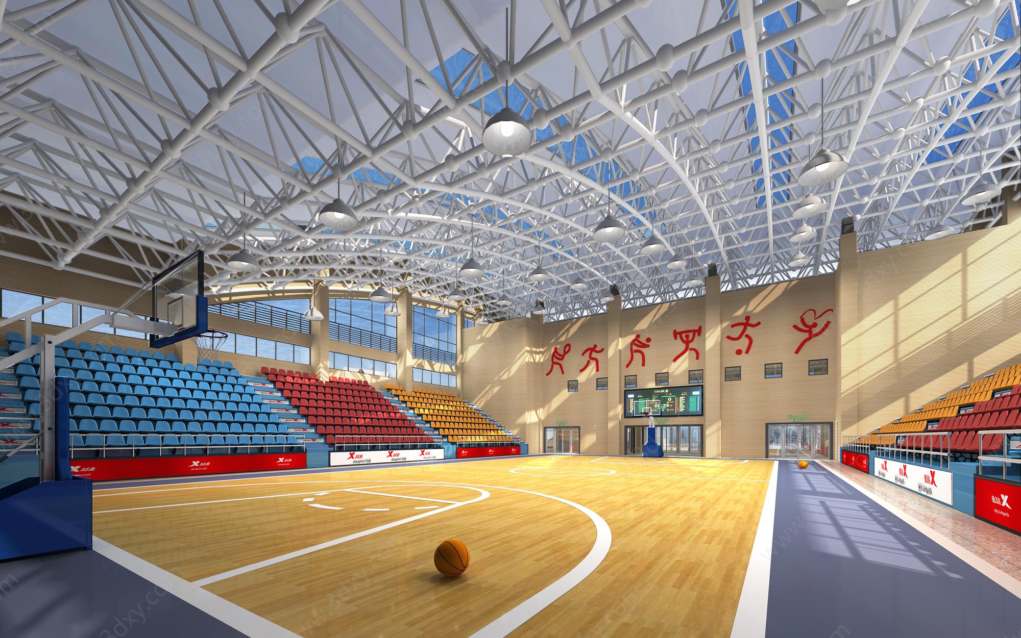 篮球场馆3D模型