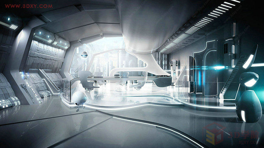 【空间灵感】超现代的科幻未来感空间效果图欣赏