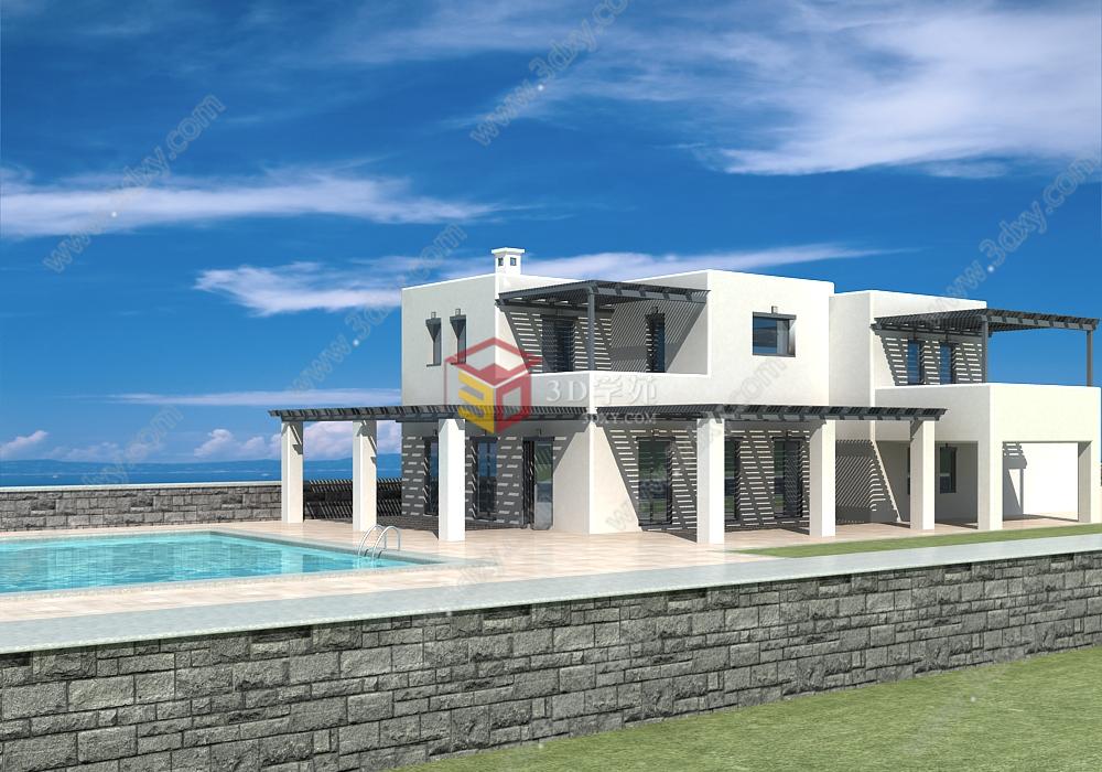 海景别墅3D模型