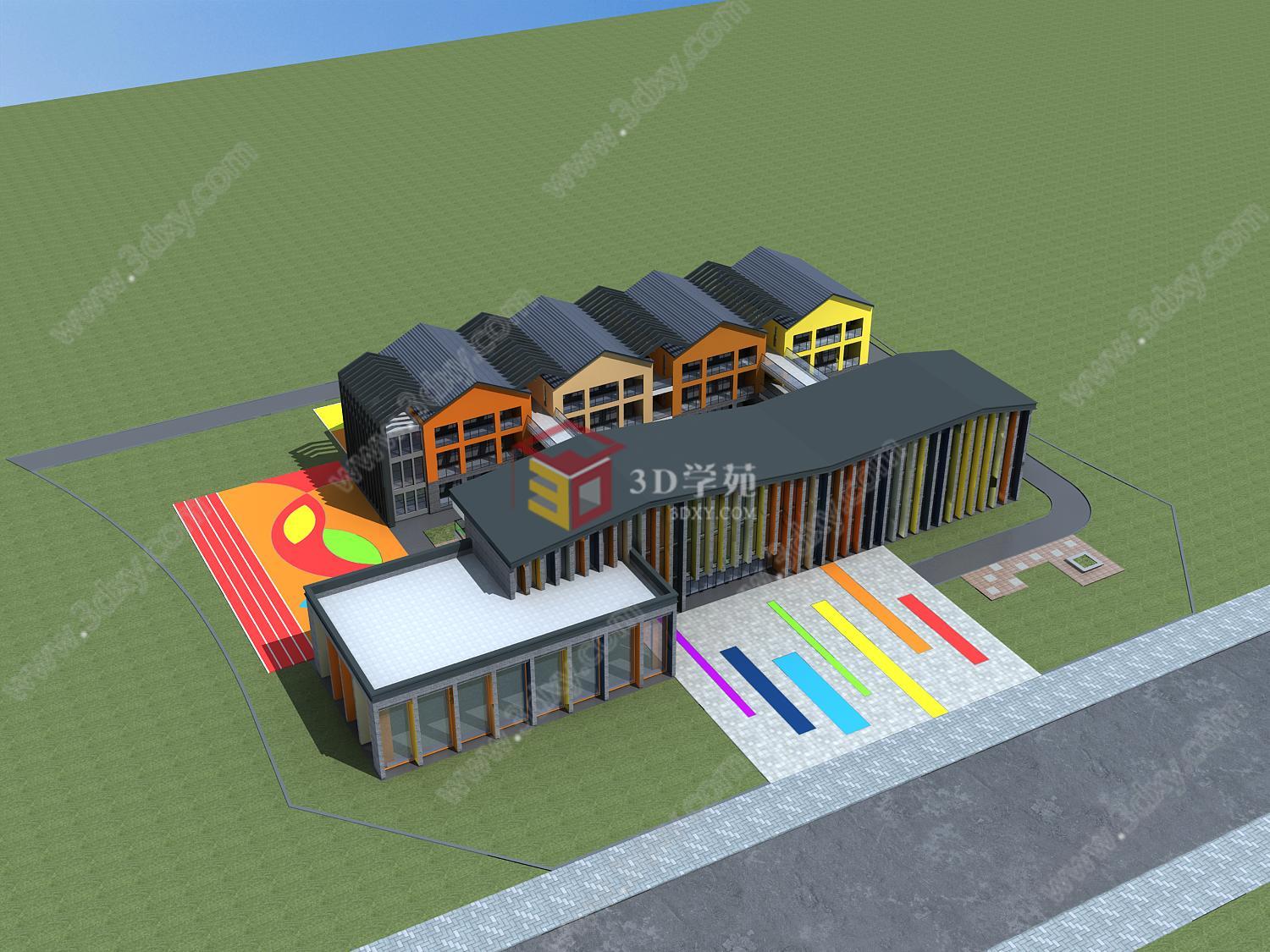 学校3D模型