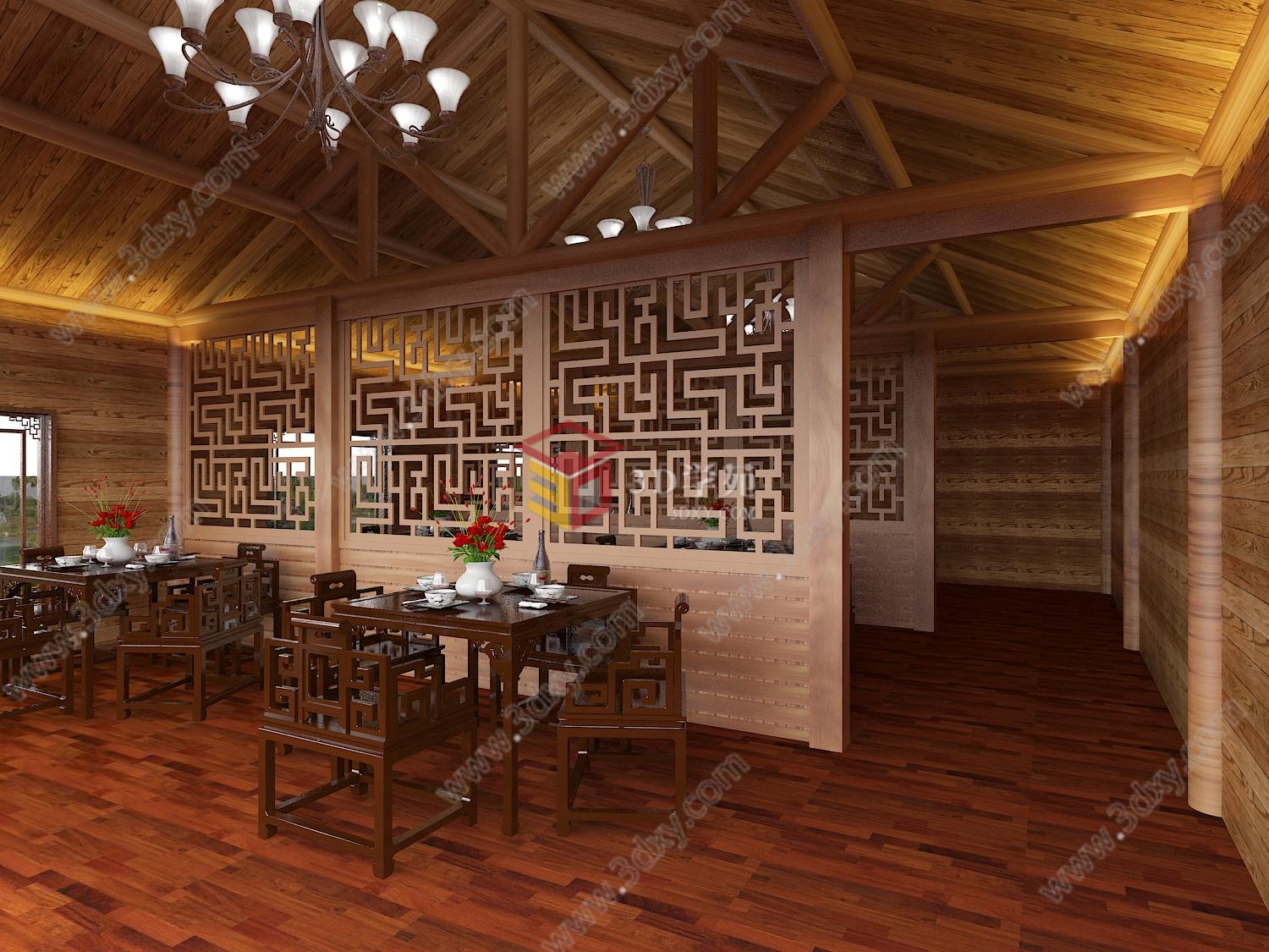 木屋饭店3D模型