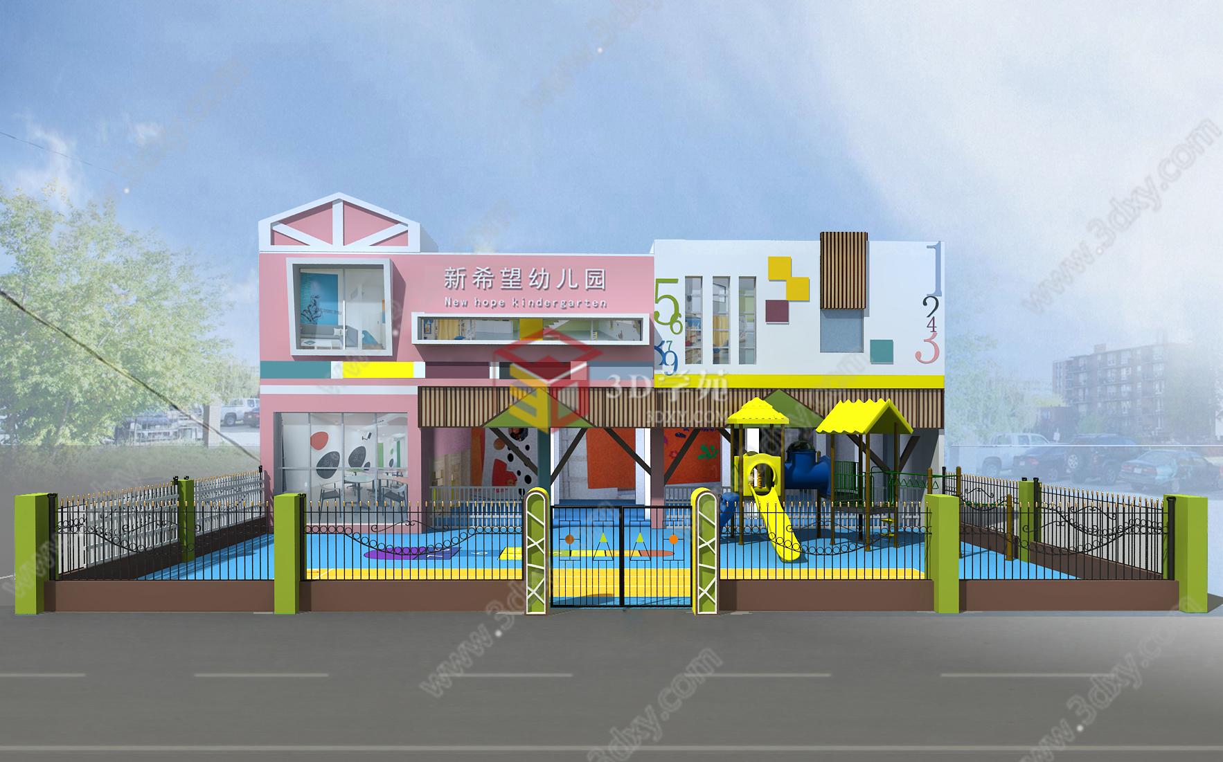 幼儿园建筑3D模型